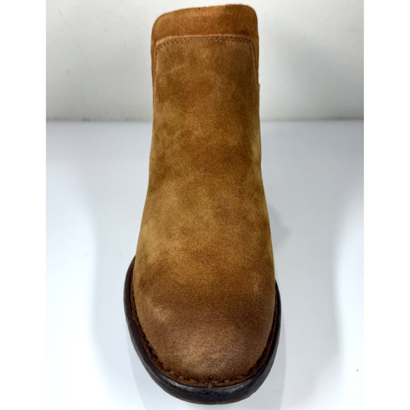 Børn Laney Rust Tobacco Distressed Sueded Leather Chelsea Bootie. Size 8 M - Picture 7 of 13